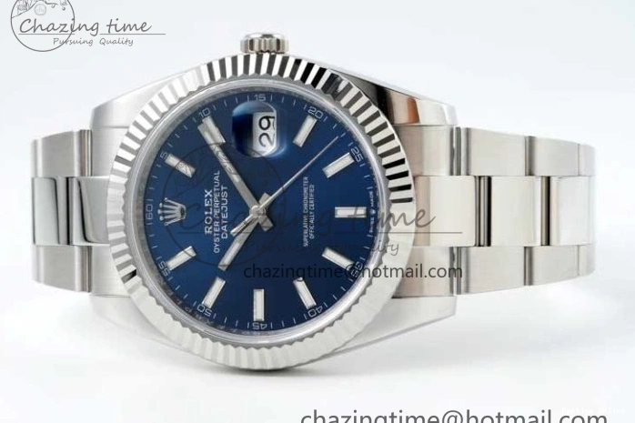 0219 DateJust 41 126334 NTF 1:1 Best Edition 904L Steel Blue Stick Dial on Oyster Bracelet VR Durable 2280